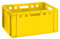 BURI Meat Crate Yellow 60 x 40 x 30 cm Storage Box Euro Box High from Germany Food-Safe Robust Stackable