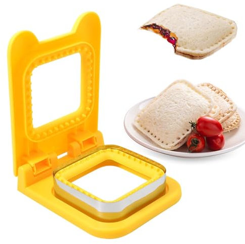 Desoxidante de bolsillo para sándwiches, cortadores cuadrados en forma de sándwich, cortador y sellador, desoxidante de pan, panqueques, sandwichera de acero inoxidable, para , desayuno