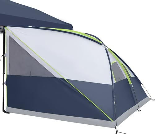 UNP Camping Cube, Seitenzelt für Pavillon 3 x 3 m (Dunkelblau, 3 m x 2.2 m)