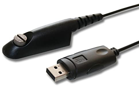 vhbw USB Programmierkabel kompatibel mit Motorola HT1550, PRO5150, HT750, WARIS-Serie, PRO9150, PRO7150 Funkgerät, schwarz