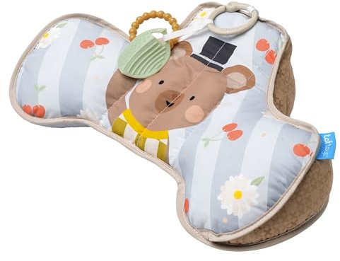 Cojín Tummy Time Bebé Oso - Cojín Ventral de Despertar con 2 juguetes extraíbles - Desarrollo Motricidad y Músculos del Cuello - Desde el nacimiento - 40 x 27 x 11 cm - 13715