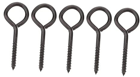 HEALEEP 5pièces Crochets à Œil Métal Nickelé Pour Bois Vis à Œil Antirouille Et Boulons à Lot Pour Usage Intérieur Et Extérieur