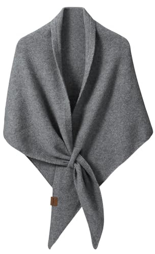 wocharm Women's Pashmina Shawl Wraps, Soft Open Front Poncho Sweater, Knitted Shawls Wool Cashmere Shoulder Top Sweater Shawls Triangle Scarf