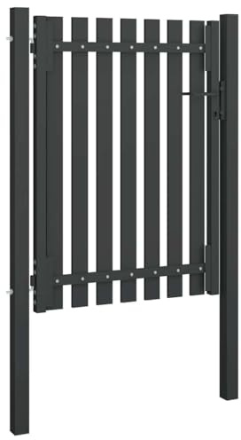 Generico Cancello per Recinzione da Giardino in Acciaio 100x125 cm Antracite,Articoli di ferramenta,Barriere e recinzioni,Cancelli-146329