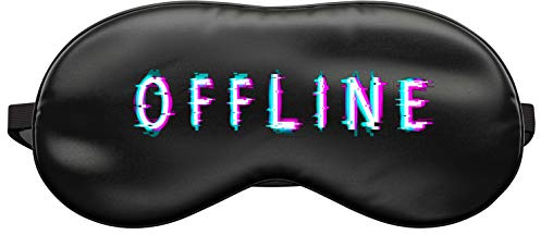 Schlafmaske Reise Relax Augen-maske Abdeckung Bett Emoji Nickerchen Augenbinde Seine Schwarz Offline 2 [042]