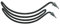Heizelement 1500 W 230 V L 265 mm B 93 mm H 80 mm Anschluss M4 Gewinde M14 x 1,5 Rohr Ø 8,5 mm