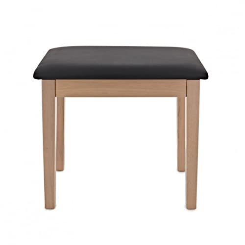 Gear4Music Klavierhocker mit Stauraum Helles Eichenholz
