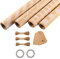 yilin 4 Rollen Geschenkpapier, Geburtstags-Geschenkpapier 43 x 300 cm/Rolle Geschenkpapier-Set mit 2 Klebebändern 3 Seilen 20 Kraftpapieranhänger