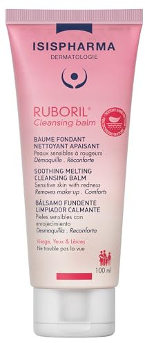 ISISPHARMA RUBORIL Cleansing balm 100 ml - Baume fondant nettoyant apaisant - Elimine les impuretés - Peaux Sèches et Sensibles - Texture innovante - Non Parfumé - Fabrication française