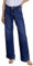 Necooer Damen Jeans Mit Gürtel Modische Vielseitige Retro-Hose Mit Weitem Bein Für Herbst Und Winter(Marineblau,L)