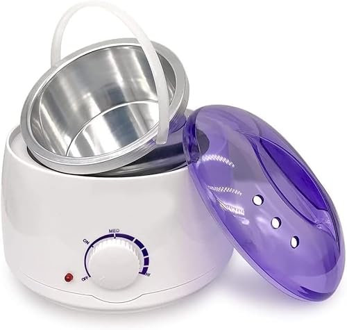 Scaldacera Elettrico Professionale 100W per Tutti i Tipi di Cera - Controllo della Temperatura Regolabile e Sicurezza Termica Integrata - colorazione casuale