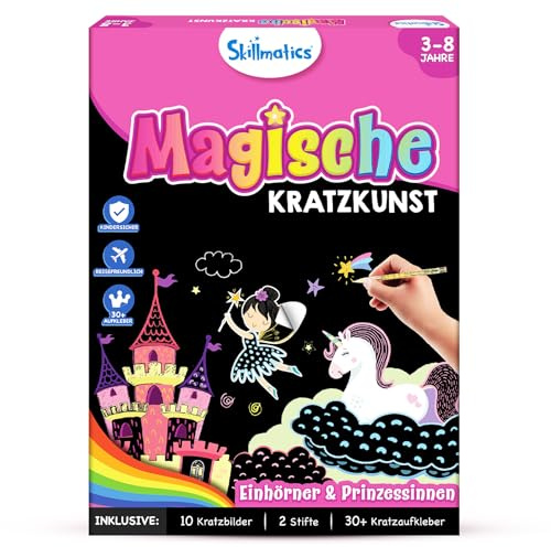 Skillmatics Kratzkunstbuch für Kinder - Einhörner &; Prinzessinnen