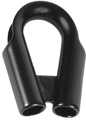 Guardatubos de acero inoxidable, accesorios para barcos, ojetes tubulares con refuerzo para cables de cabrestante, cable (M10 negro)