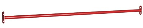 GeenYuu Barre de gymnastique 125 cm en acier rouge avec tube de 32 mm de diamètre pour enfants, appareil de jeu d'extérieur pour jardin, sport et mouvement, convient pour garçons et filles