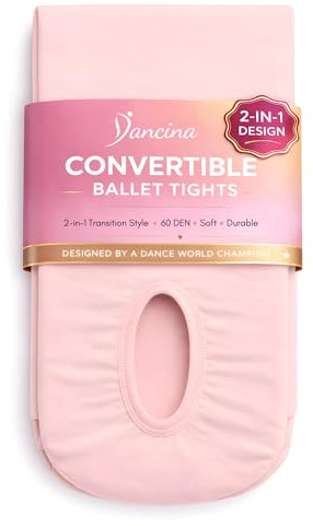 Dancina Transition Dance Tights Girls Ballerina Pretty Matching Soft Stockings M (6-8) Ballet Pink