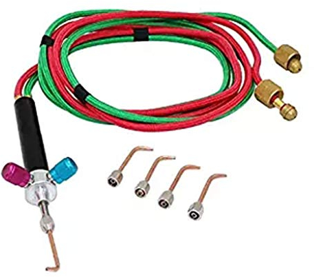 Aleis Mikro-Schweißbrenner, Mini-Schmuck-Gas-Schweißbrenner, Juwelier-Schweißschläuche, kleine Gasbrenner, Lötset, 5 Düsen