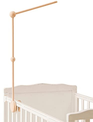 Soporte para cuna móvil para bebé, soporte de madera para colgar móviles, accesorio de cuna para decoración de guardería, soporte para campanas de cama
