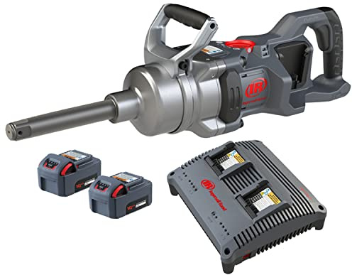 Ingersoll-Rand W9691-K2E-EU - 1 20V-Akkuschrauber, Schlagschrauber mit langem Amboss, Schlüsselsatz mit 2 Li-Ionen-Akkus und Doppelladegerät