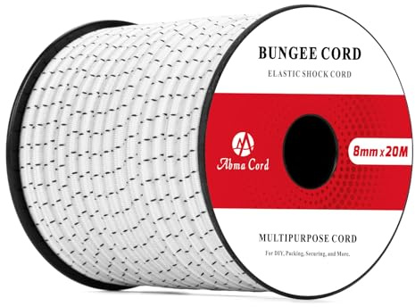 Abma Cord Gummirep 8mm 20M Elastisk Sladd Spännrep Elastiskt Rep Expander | Presenning, Släpvagn, Ryggsäck, Tältstång, Kajak
