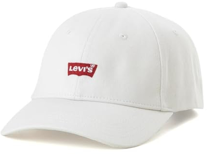 Levi's Housemark Flexfit Cap, Housemark Flexfit Gorra Hombre, Blanco (Regular White), Talla Única