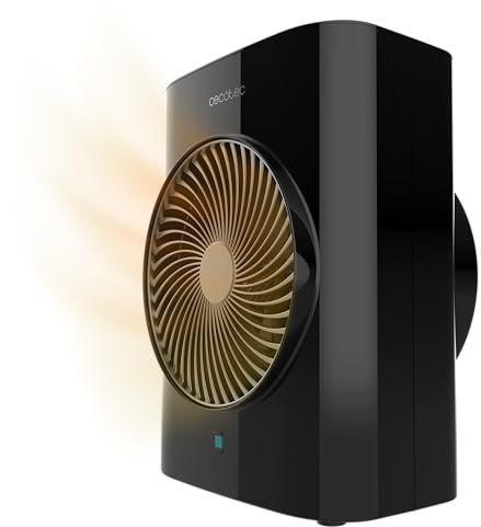 Cecotec Calefactor Eléctrico Bajo Consumo ReadyWarm 2070 Max Force Smart Black. Termoventilador, 2000W, 2 Niveles de Potencia, 3 Modos de Funcionamiento, Pantalla LED y Mando a Distancia, Negro