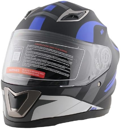 Integralhelm AERO AHP blau – Motorradhelm für Kinder, ABS-Schale, robuster Kinderhelm für Downhill, Quad und Motocross (M)