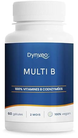 Complexe Vitamines B – Vitalité, Immunité, Peau et Cerveau – 60 Gélules – 8 Vitamines B Essentielles & 2 Cofacteurs Bioactifs – Biodisponibilité Optimisée et Formulation Vegan – Dynveo