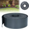 UISEBRT Rasenkante Kunstoff 10m - Lawn Edging Roll Plastic Beeteinfassung Gartenzaun Beetumrandung Rasenbegrenzung Lawn Border Garten Dekorativ (10 m x 12 cm, Anthrazit)