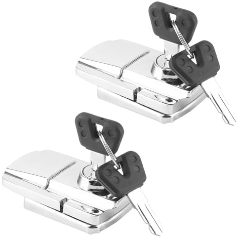 Cerradura de Maletero de Motocicleta, Juego de Cerraduras de Maletero Trasero Llave de Bloqueo de Alforja Kit Bloqueo Llave Motocicleta Antirrobo con Acces (2 Pcs)