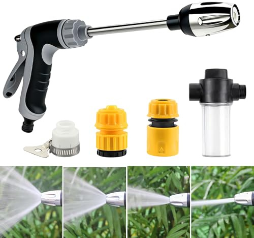 Wxeadu Power Jet Pistola Ad Alta Pressione, portatile Pistola per Idropulitrice ad Alta Pressione con Ugello Girevole a 360°, Ergonomico Idropulitrice ad Alta Pressione per Cortile, Auto, Casa, Patio