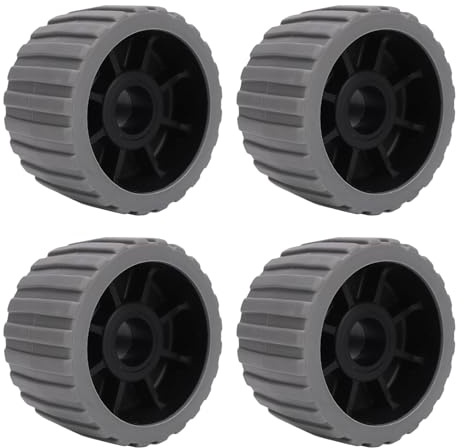 NYFEIZI Poly Ribbed Wobble Roller for Boats Trailers High Temp Withstanding 4PCS (Gris)