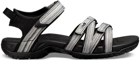 Teva Tira, Women Heels Sandals Open Toe Sandals, Black (Black/White Multi Bwml), 4 UK (37 EU)