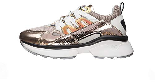 Nero Giardini E010796D Sneakers Donna in Pelle, Tela E Vernice - Phard 38 EU
