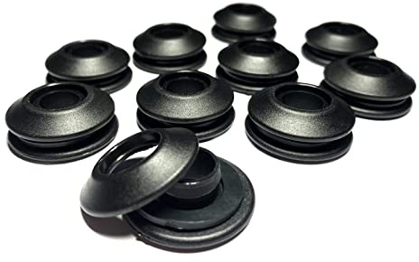AWAPRO Lot de 10 œillets noirs inoxydables pour bâches 28 x 28 x 12 mm Œillets en plastique pour bâche de protection et bâche de piscine