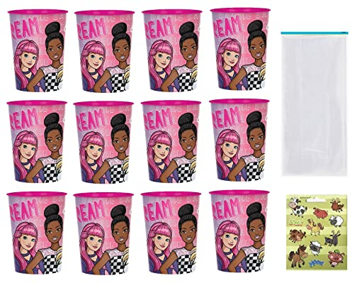 Barbie Dream Geburtstagsparty-Set enthält 12 wiederverwendbare Kunststoffbecher und 30 transparente Zellophantüten