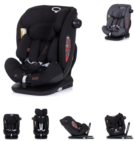Chipolino Kindersitz i-Size My Size (40-150 cm) Isofix verstellbar SPS Reboard, Farbe:schwarz
