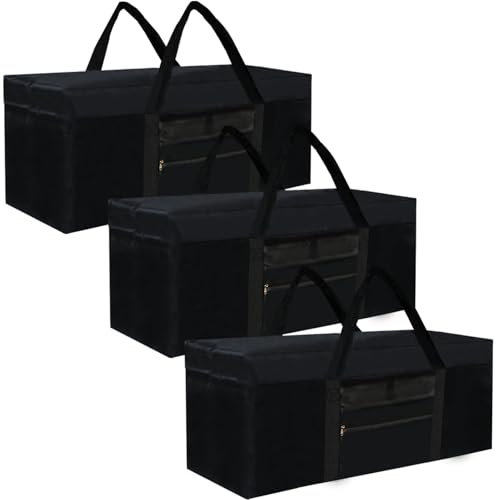 3 Sacs de Voyage 110L, Extra-Larges, Robustes en Tissu Oxford 1680D, Pliables, Sacs de Sport Longs, durables et résistants à l'eau