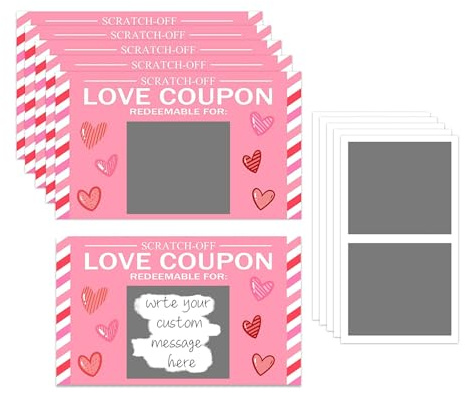 Valentines Scratch Card, 20Pcs Naughty Scratch Cards for Him Her, Personalised Scratch Card Reveal for Date Night Idea Valentines Day Card Gifts for Boyfriend Girlfriend