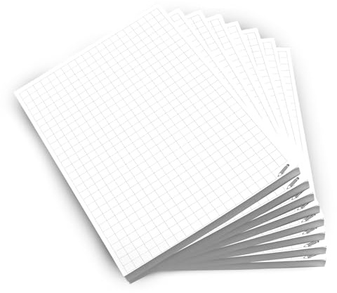 iulias Freude schenken! Blocco note A6 a quadretti, set risparmio 8 blocchi DIN A 6, 50 fogli per blocco I rimovibile I 80 g/m² di carta bianca, blocco appunti, blocco note