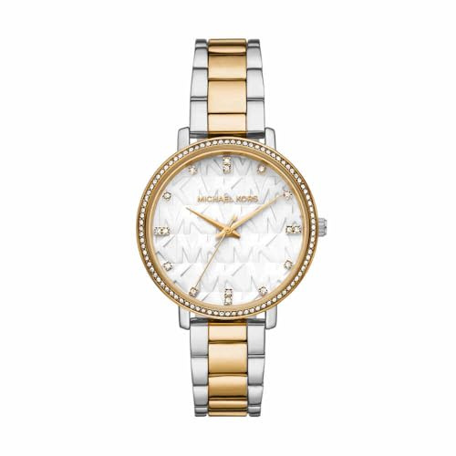 Michael Kors Mujer Reloj Pyper, Movimiento de Cuarzo de Tres manecillas con Correa de Acero Inoxidable o aleación