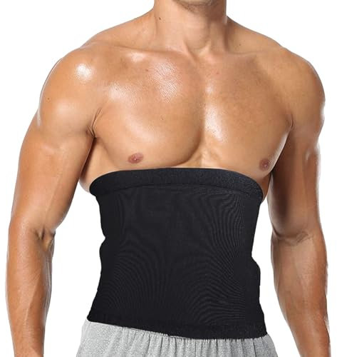 Bauchweggürtel Waist Trainer Bauch Gürtel zum Abnehmen Bauch Schwitzgürtel Herren Damen Verstellbarer Workout Gürtel Easy Clean Schwitzgürtel Sweat Belt für Fitnesstraining