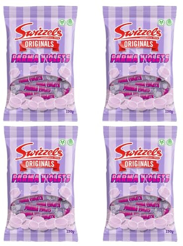 Swizzels Originals Retro Classic Parma Violets Sweets 4 x 130g Sharing Bags