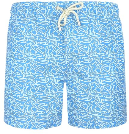 Blue coast yachting Costume da Bagno Uomo Asciugatura Rapida, Pantaloncini da Nuoto in Poliestere per Spiaggia e Piscina, Shorts Sportivi con Fodera in Rete e Tasche