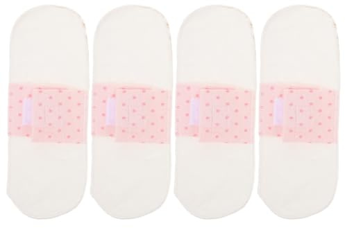 CHICAMPERA Compresas Lavables para Mujer 4 Unidades, Diarios Reutilizables de Algodón 21 Cm, Transpirables y Absorbentes para Embarazo y Postparto