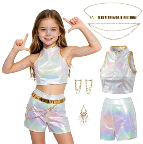 Amazluck K Pop Cosplay Enfants Déguisement, Tenue de Cosplay Anime Filles