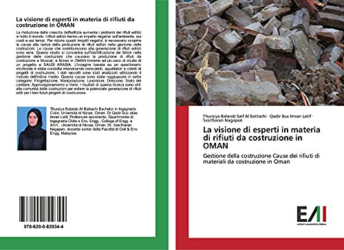 La visione di esperti in materia di rifiuti da costruzione in OMAN: Gestione della costruzione Cause dei rifiuti di materiali da costruzione in Oman