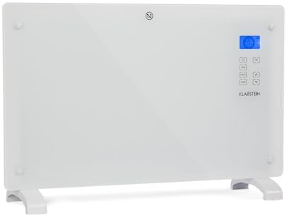 Klarstein Elvärmare, Konvektorelement med hjul, Mobil elvärmare energibesparande, Tyst Fristående elradiator med termostat & appstyrning, 2000 W