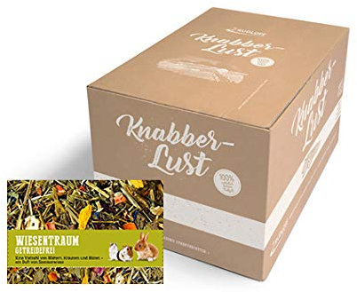 Knabberlust Rudloff Wiesentraum getreidefreies Zwergkaninchen- & Meerschweinchenfutter, 900 g
