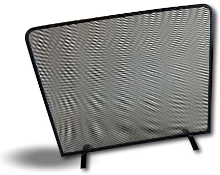 Kibros Pare-feu rectangulaire Mono vantail Acier thermolaqué 60×53 cm | Mono vantail, 60×53 cm, acier thermolaqué noir, forme rectangulaire, protection cheminée poêle projections étincelles.