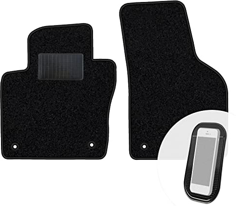 moto-MOLTICO Vorne Fußmatten Auto Velours Autoteppiche Schwarz Automatten Set 2-teilig passend für VW Caddy I 1995-2003